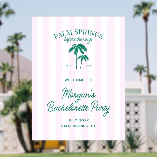 Affiche Palm Springs Avant Les Anneaux Bachelorette Bienve (Créateur téléchargé)