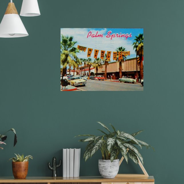 Affiche Palm Springs, Californie vintage 1950 photo (Salon 1)