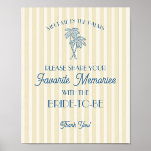 Affiche Palm Springs Jaune Souvenirs Préférés avec la Mari