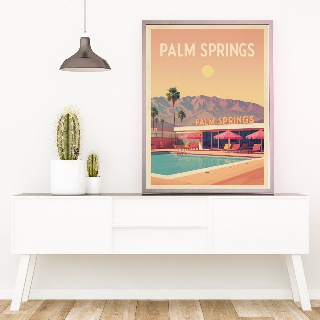 Affiche Palm Springs Pool Club – Oasis Rétro du Désert  (Créateur téléchargé)