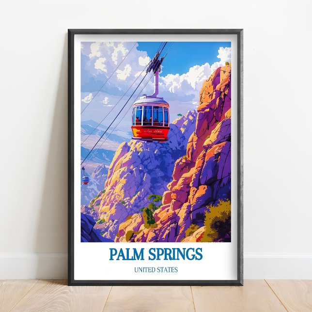 Affiche Palm Springs Print - Palm Springs Aerial Tramway  (Créateur téléchargé)