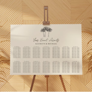 Affiche Palm Tree Destination Mariage 14 Table Seating