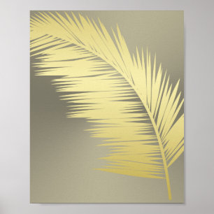 Affiche Palm Tropical d'or feuille