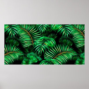 Affiche Palm vert feuille motif