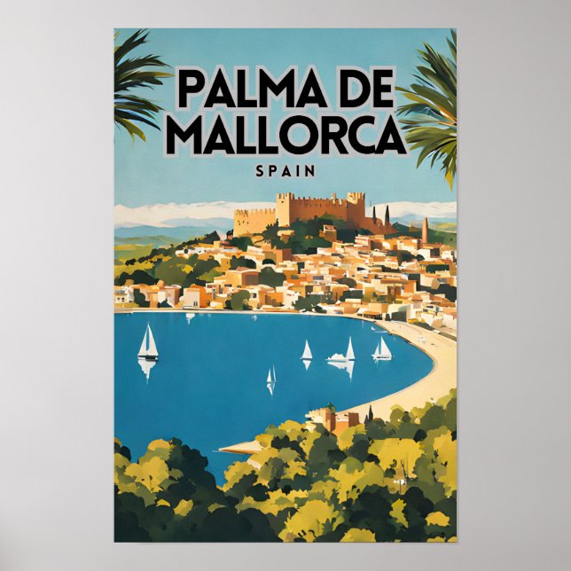 Affiche Palma De Mallorca Nostalgale Voyage (Devant)