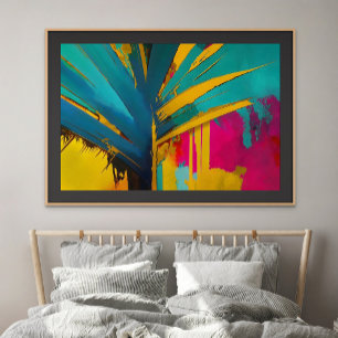 Affiche Palme d'or – Énergie Tropicale Abstraite