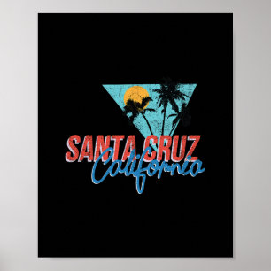 Affiche Palmier de Californie Santa Cruz Beach Vacances d'