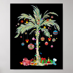Affiche Palmier de Noël Plage Tropicale de Noël Floride Ha