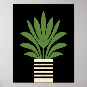 Affiche Palmier Planté Moderne Du Milieu Du Siècle