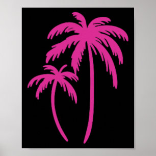 Affiche Palmier rose nain Arbre mignon Vacances d'été Hawa