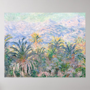 Affiche Palmiers à Bordighera (1884) par Claude Monet