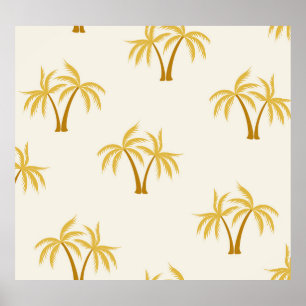Affiche Palmiers d'or : Textile Tropical.