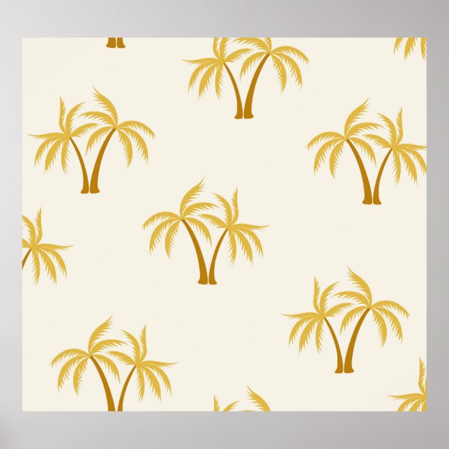 Affiche Palmiers d'or : Textile Tropical. (Devant)
