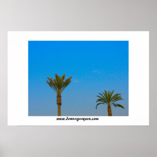 Affiche Palmiers et ciel bleu