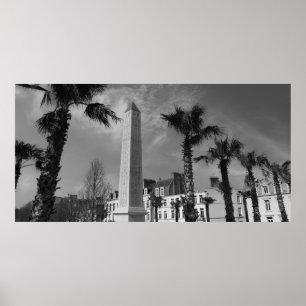 Affiche Palmiers et Obélisque, Boulogne-sur-Mer, France