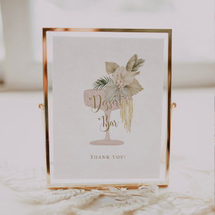 Affiche Palmiers et Prosecco nuptiale Dessert Bar Signal