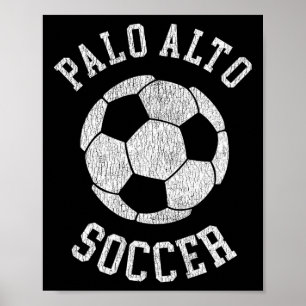 Affiche Palo Alto Soccer Rétro Distressed 90's Vintage 