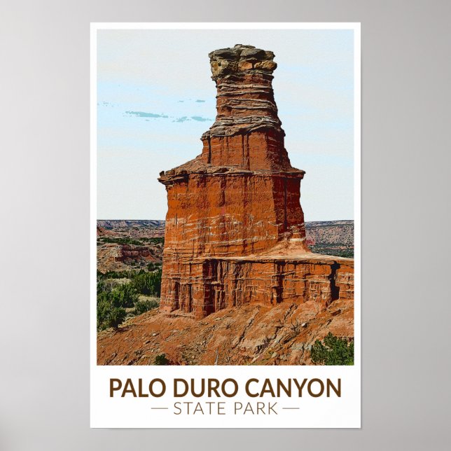 Affiche Palo Duro Canyon State Park Texas Art (Devant)