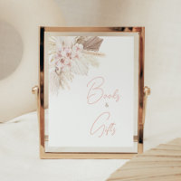 Pampas Floral Rose Boho Baby showers Livres & Cade