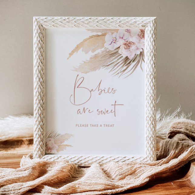 Affiche Pampas herbe bohème Les bébés sont doux (Créateur téléchargé)