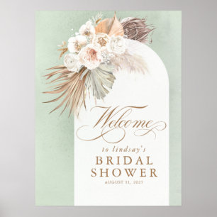 Affiche Pampas herbeux Fleurs douces de mariage Floral de 