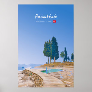 Affiche Pamukkale, Turquie - Piscines thermales