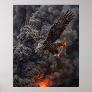 Affiche Panache de volcan Aigle des Cendres Toile