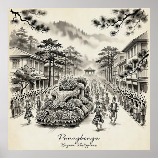 Affiche Panagbenga Festival Baguio Philippines Flower Fest