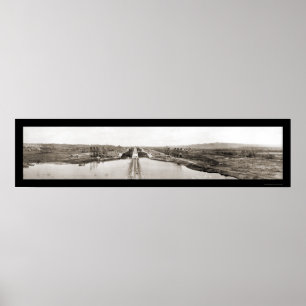 Affiche Panama Canal Locks Photo 1913