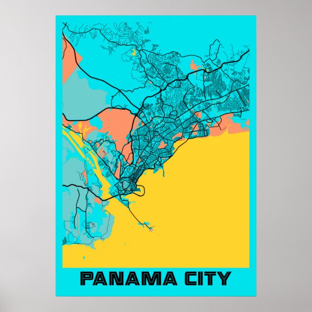 Affiche Panama City - Panama Gloria City Map (Devant)