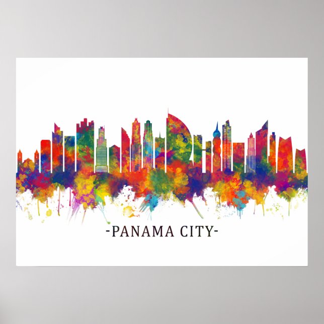 Affiche Panama City Panama Skyline (Devant)