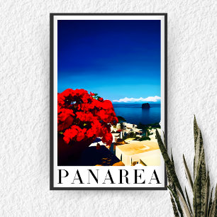 Affiche Panarea de l'île italienne - Style méditerranéen b