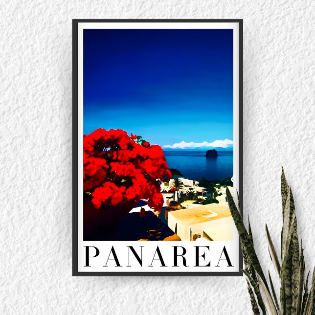 Affiche Panarea de l'île italienne - Style méditerranéen b (Créateur téléchargé)
