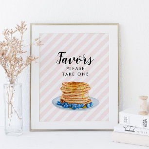 Affiche Pancake rose Invitation Repas de Mariage Favor Sig