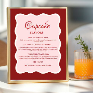Affiche Pancake saveur rouge et rose pour la Saint-Valenti