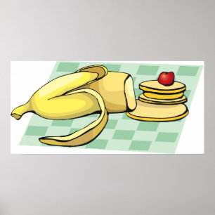 Affiche Pancakes à la banane