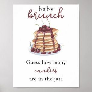 Affiche Pancakes Baby shower Devinez combien de bonbons