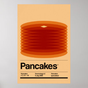 Affiche Pancakes minimalistes