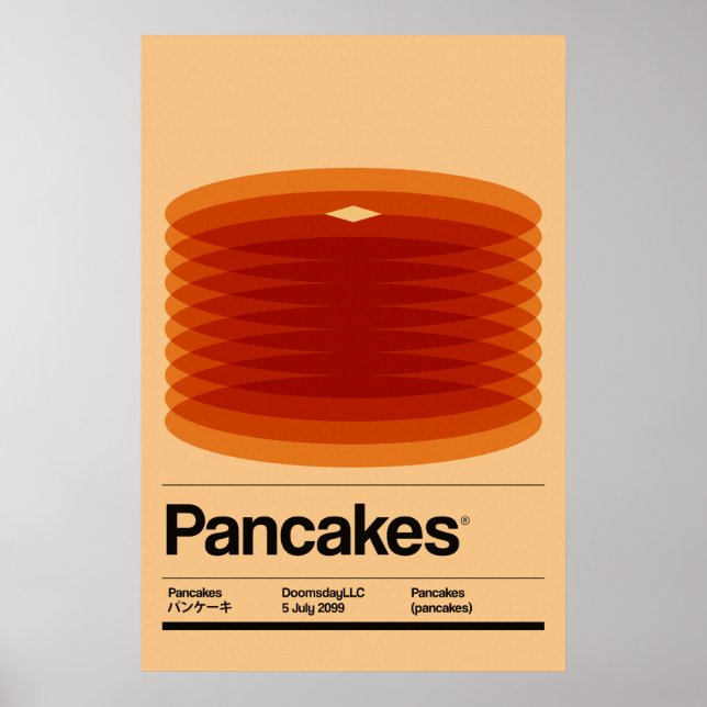Affiche Pancakes minimalistes (Devant)