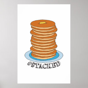 Affiche Pancakes Pancakes Clipart Pancake À Pile Complète