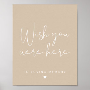 Affiche Pancarte bohème indie « Vous nous manquez »