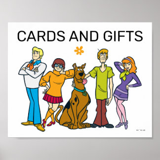 Affiche Pancarte cartes et cadeaux d'anniversaire Scooby-D