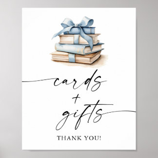 Affiche Pancarte Cartes et Cadeaux de Baby Shower Thème Li