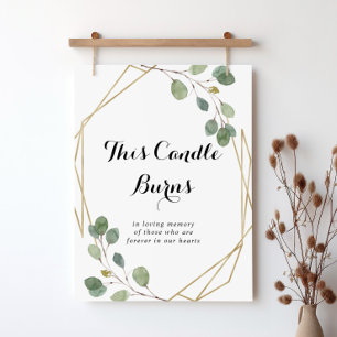 Affiche Pancarte Cette Bougie Brûle Calligraphie Géométriq