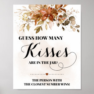 Affiche Pancarte de Baby Shower Eucalyptus Fall Combien de