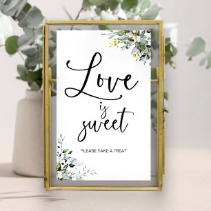 Affiche Pancarte de Baby Shower 'L'amour est une verdure d