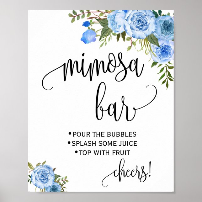 Affiche Pancarte de bar à Mimosa Mariage Fête de mariage F (Devant)