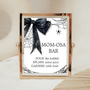 Affiche Pancarte de bar Mom Osa gothique à ruban noir Litt