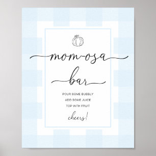 Affiche Pancarte de bar Mom-osa pour baby shower citrouill