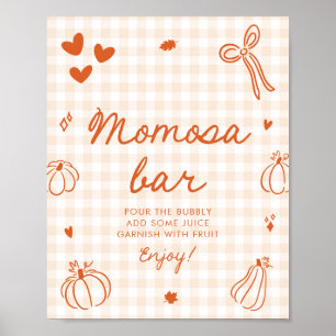 Affiche Pancarte de bar Momosa orange d'automne Un petit c
